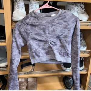 Two pieces !PurpleCamo Long Sleeve Top and Leggings Set (MOVING SALE!)